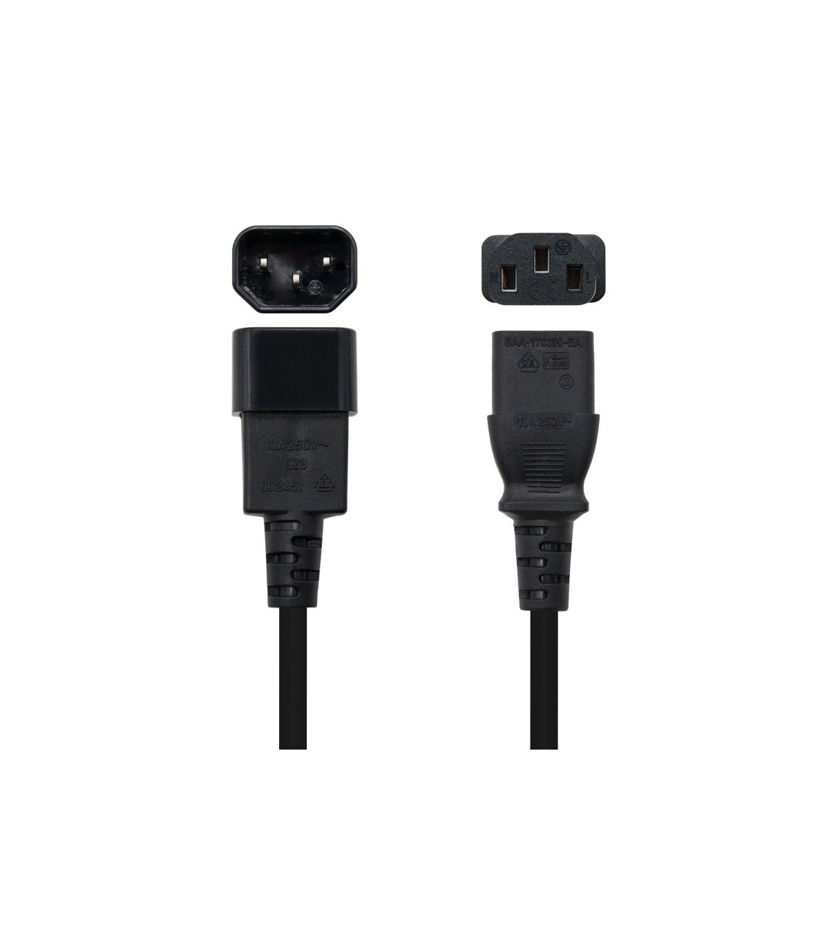 Nanocable Cable Alimentacion CPU, C13/H-C14/M, 3.M
