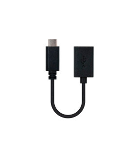 Nanocable Cable USB 2.0 3A, USB-C/M-A/F, 15cm