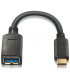 Nanocable Cable USB 3.1 Gen1 3A, USB-C/M-A/F, 15cm
