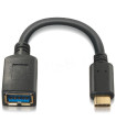 Nanocable Cable USB 3.1 Gen1 3A, USB-C/M-A/F, 15cm