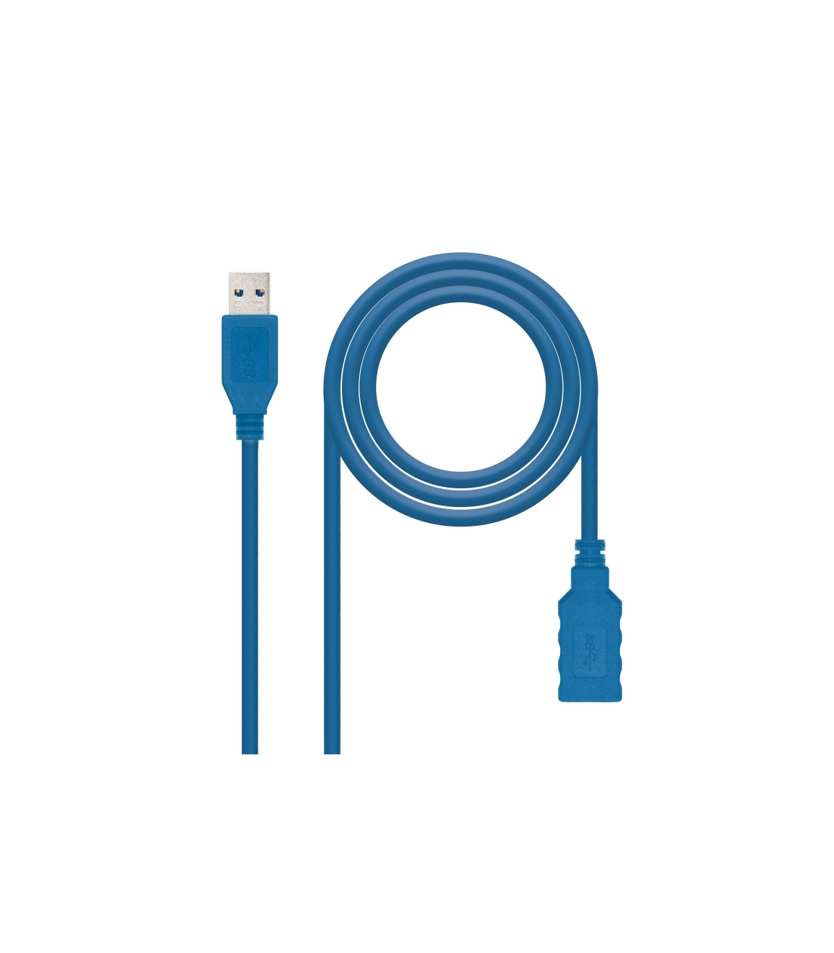 Nanocable Cable USB 3.0, A/M-A/H, Azul, 1 m