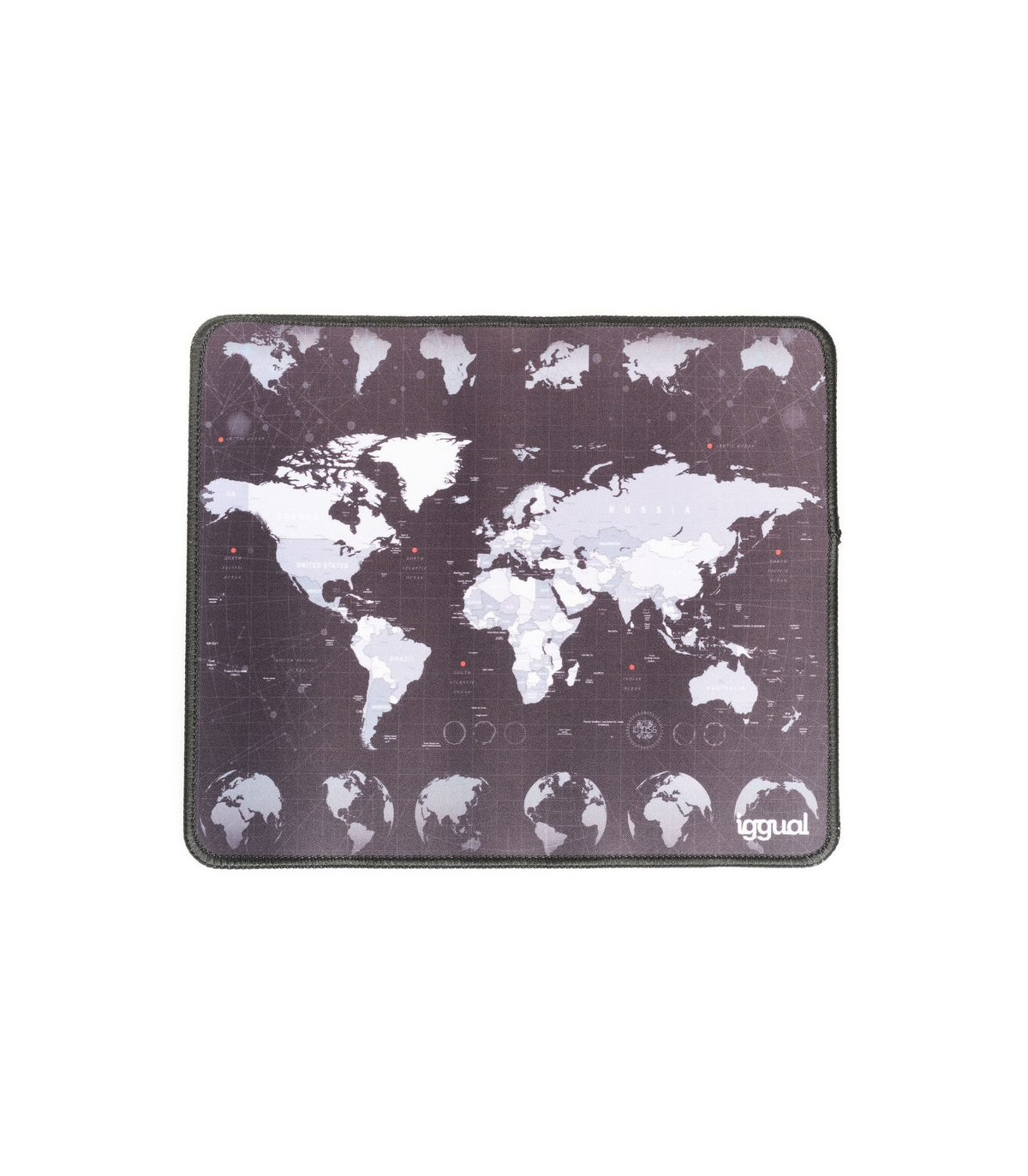 iggual Alfombrilla mapamundi ratón 30x25 cm