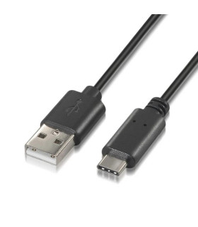 Aisens Cable USB 2.0 3A USB-C/M-A/M negro 1.0m