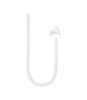Nanocable Organizador cables flex. 25mm 1 M Blanco