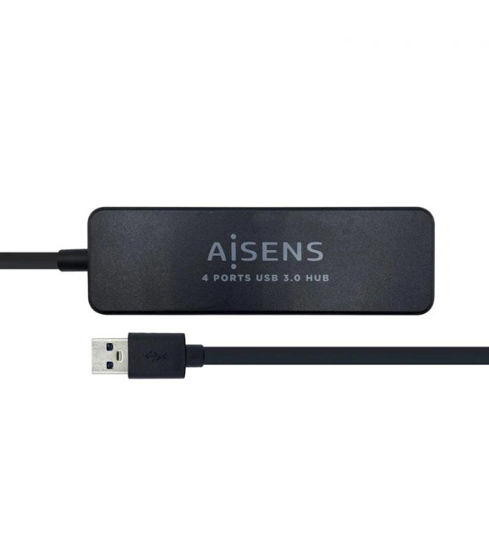 Aisens Hub USB 3.0 tipo A/M-4xtipo A/H negro 30cm