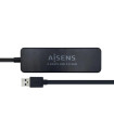 Aisens Hub USB 3.0 tipo A/M-4xtipo A/H negro 30cm