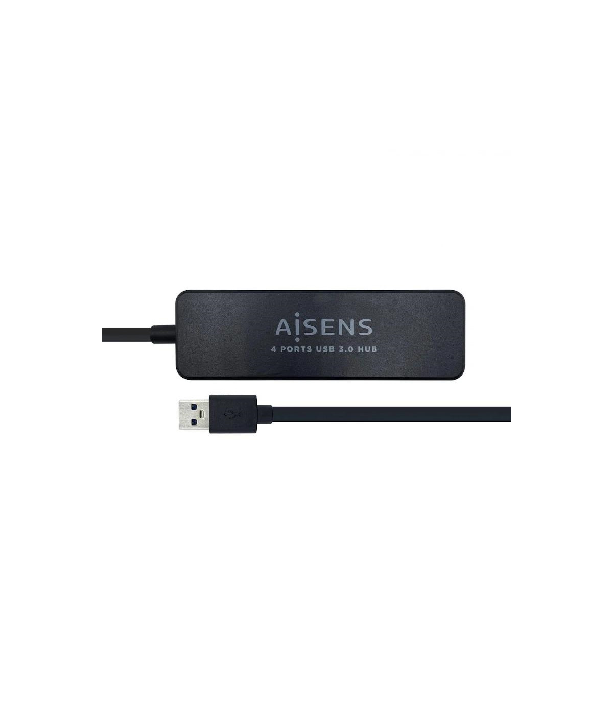 Aisens Hub USB 3.0 tipo A/M-4xtipo A/H negro 30cm