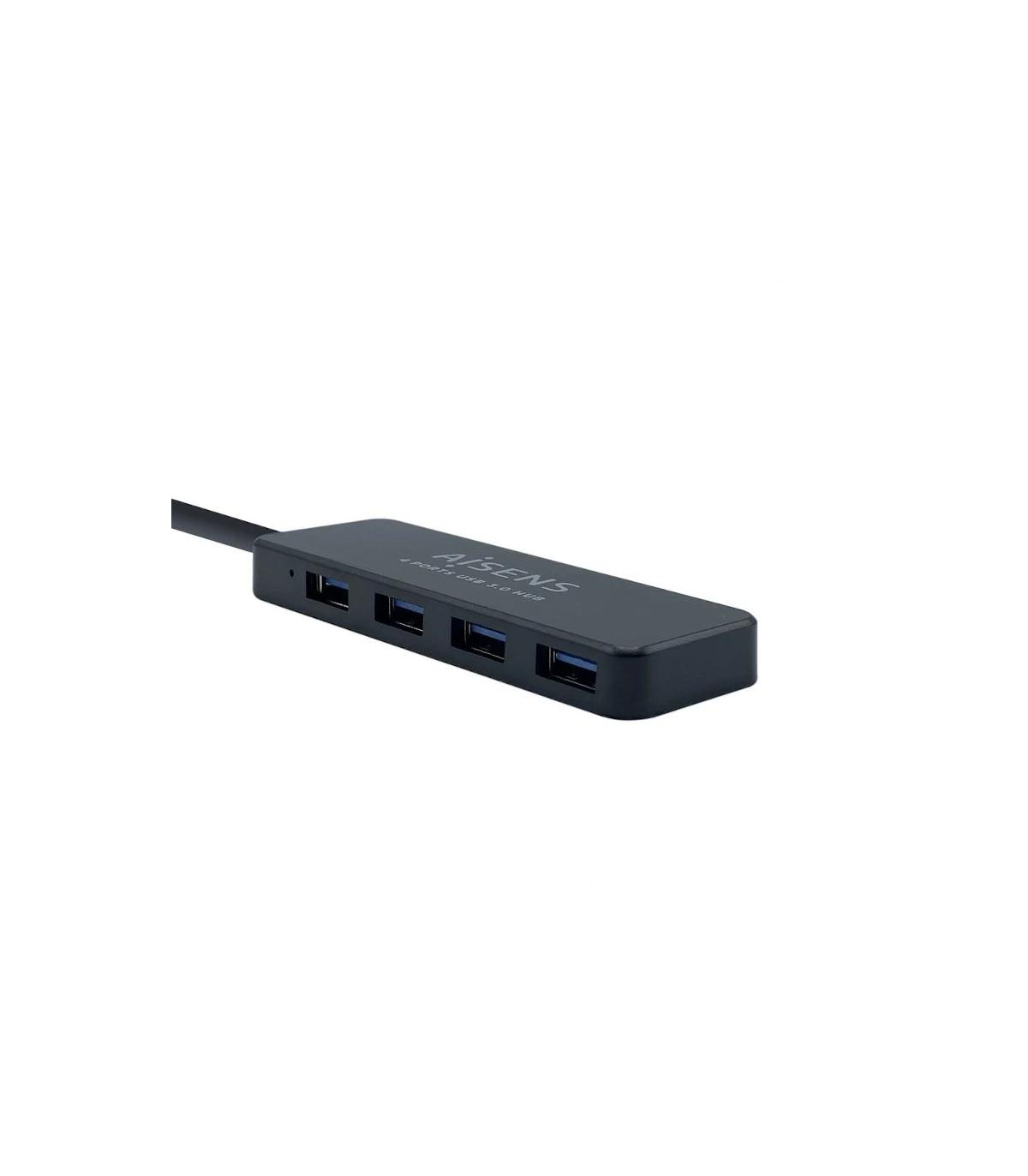 Aisens Hub USB 3.0 tipo A/M-4xtipo A/H negro 30cm