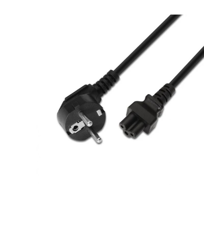 Aisens Alimentación Trébol CEE7/M-C5/H negro 1.5m