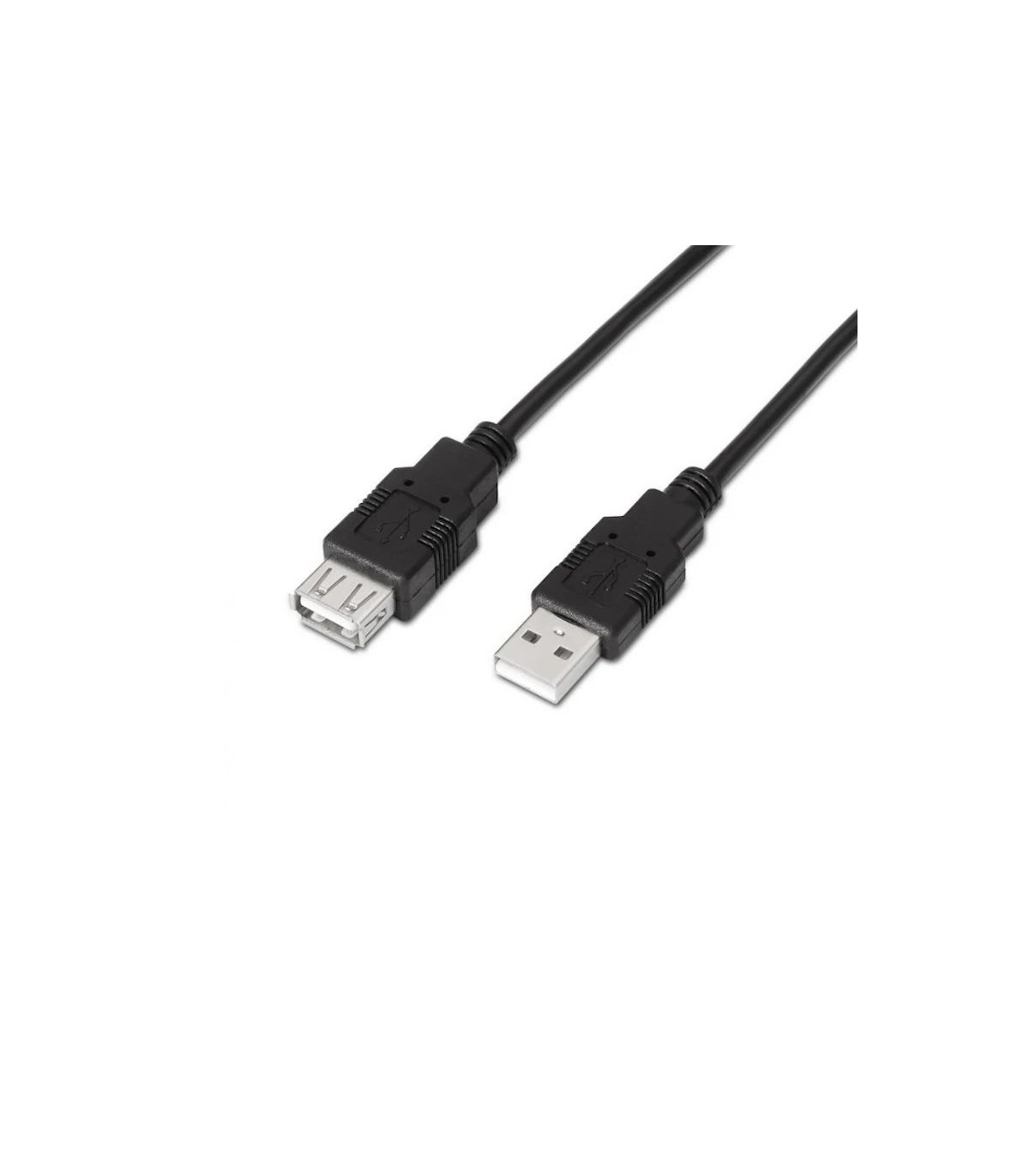 Aisens Cable USB 2.0 Tipo A/M-A/H negro 1.8m