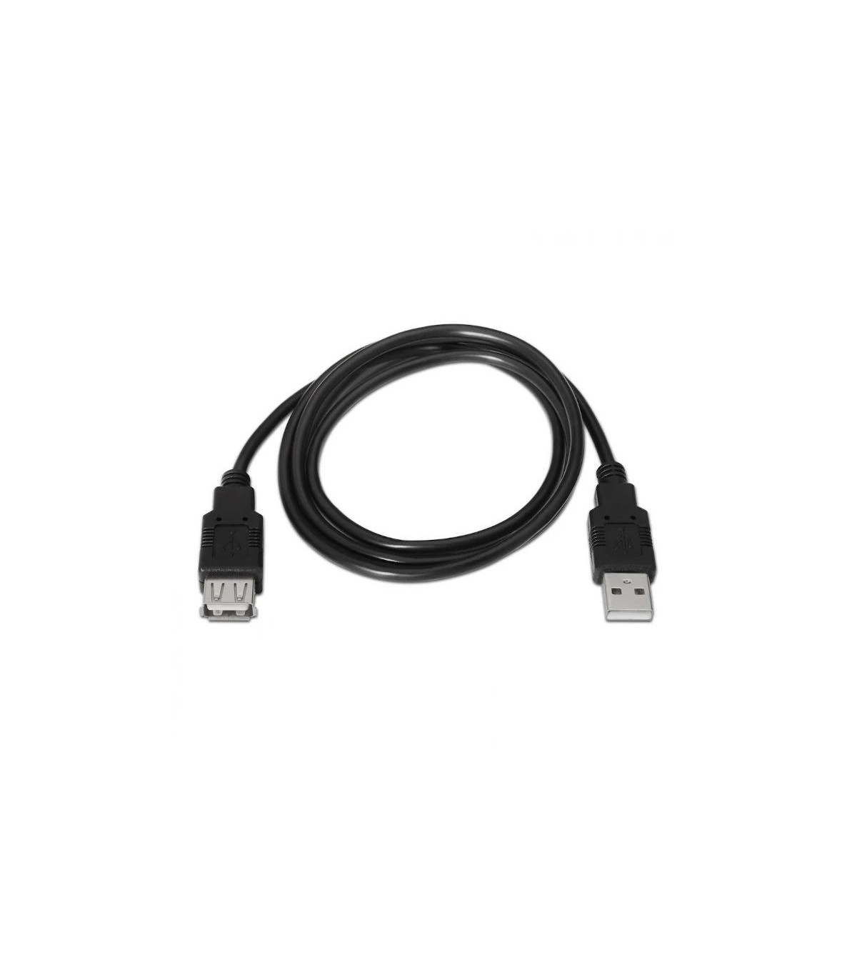 Aisens Cable USB 2.0 Tipo A/M-A/H negro 1.8m
