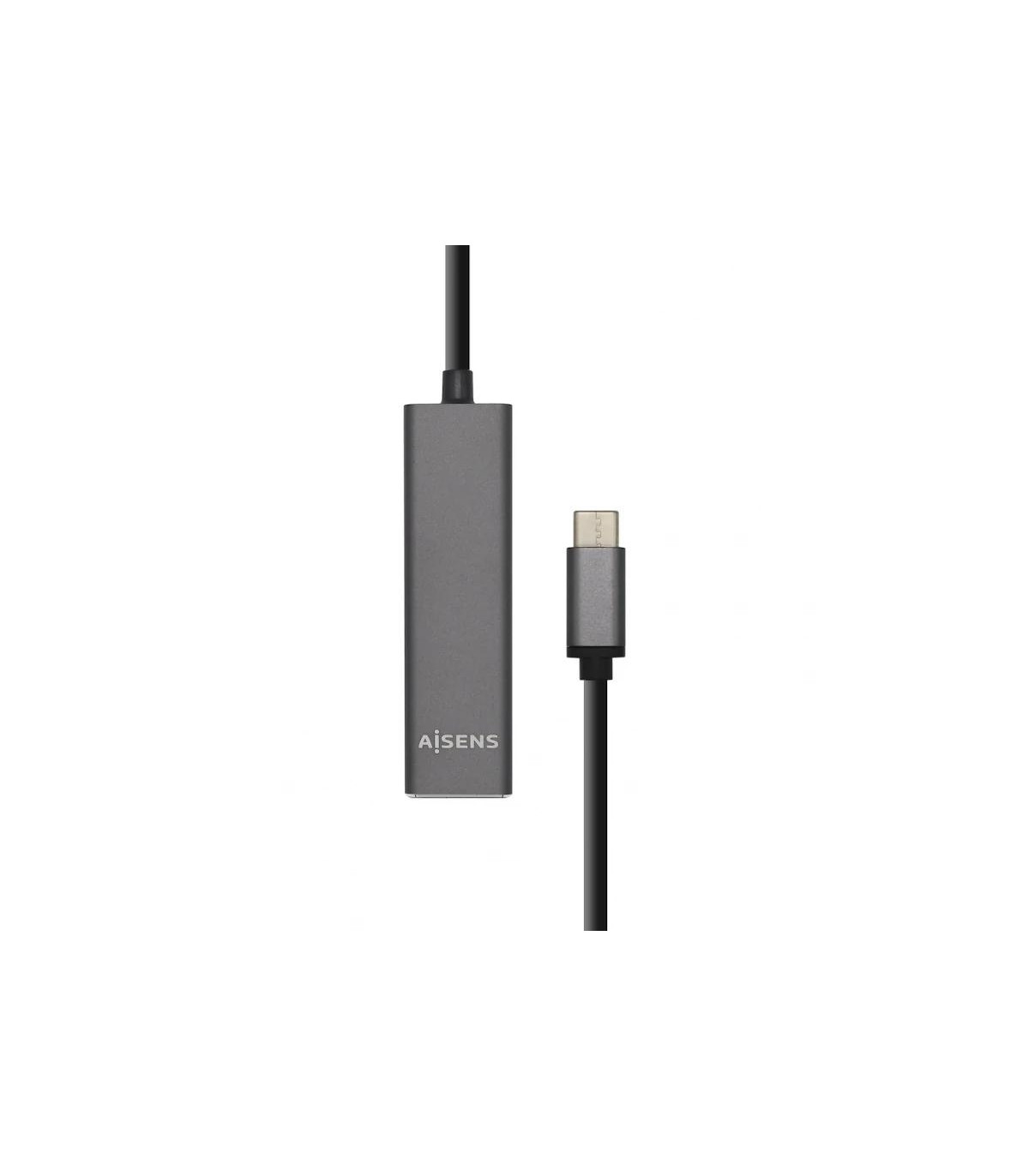 Aisens Hub USB 3.1 USB-C/M-4xTipo A/H gris, 15cm
