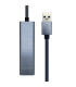 Aisens Conversor USB 3.0 Ethernet + 3 usb3.0 gris