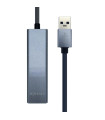 Aisens Conversor USB 3.0 Ethernet + 3 usb3.0 gris