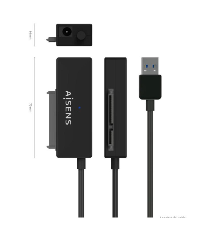 Aisens Adaptador SATA a USB-A 3.0 Discos 2.5/3.5