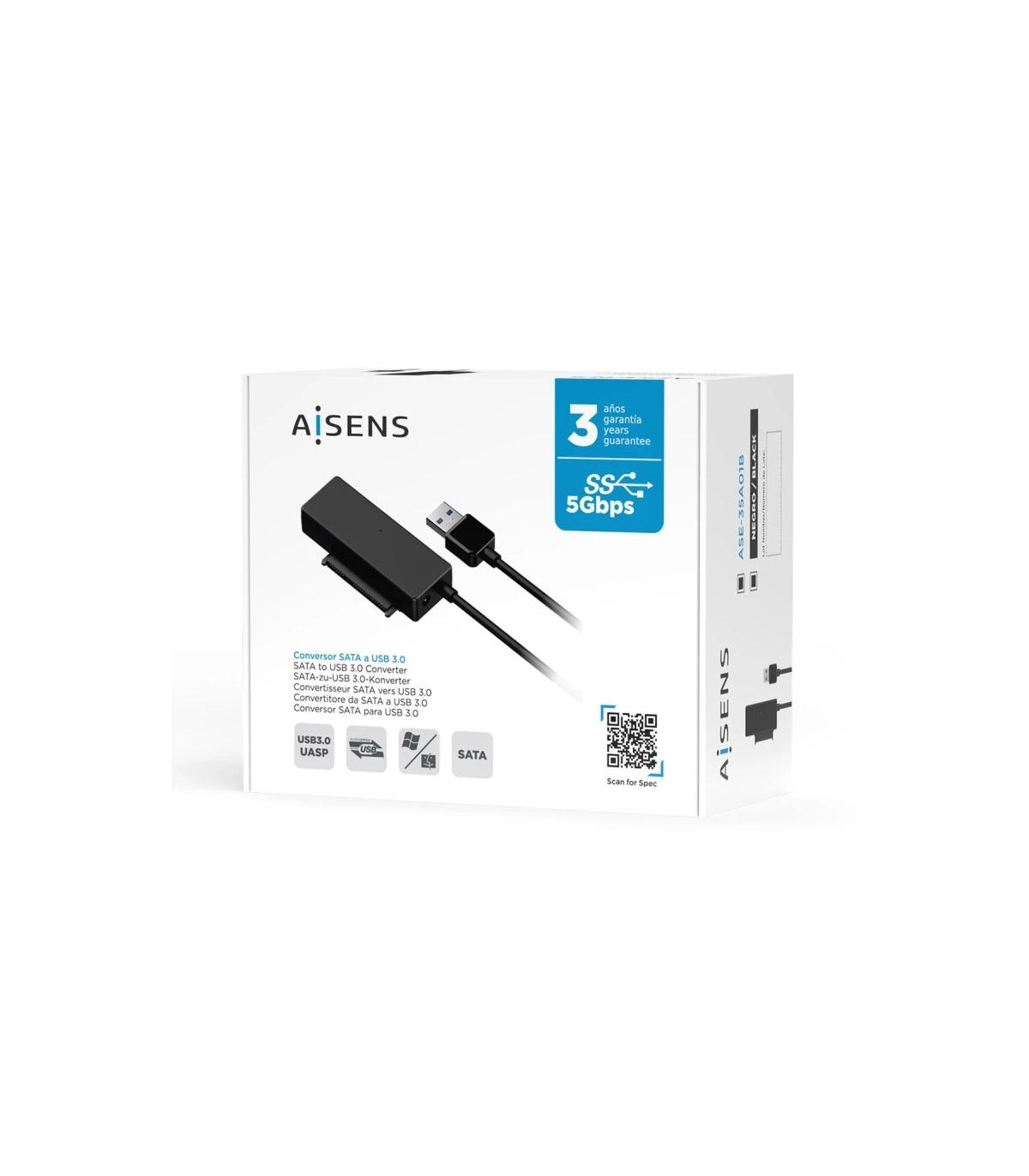 Aisens Adaptador SATA a USB-A 3.0 Discos 2.5/3.5