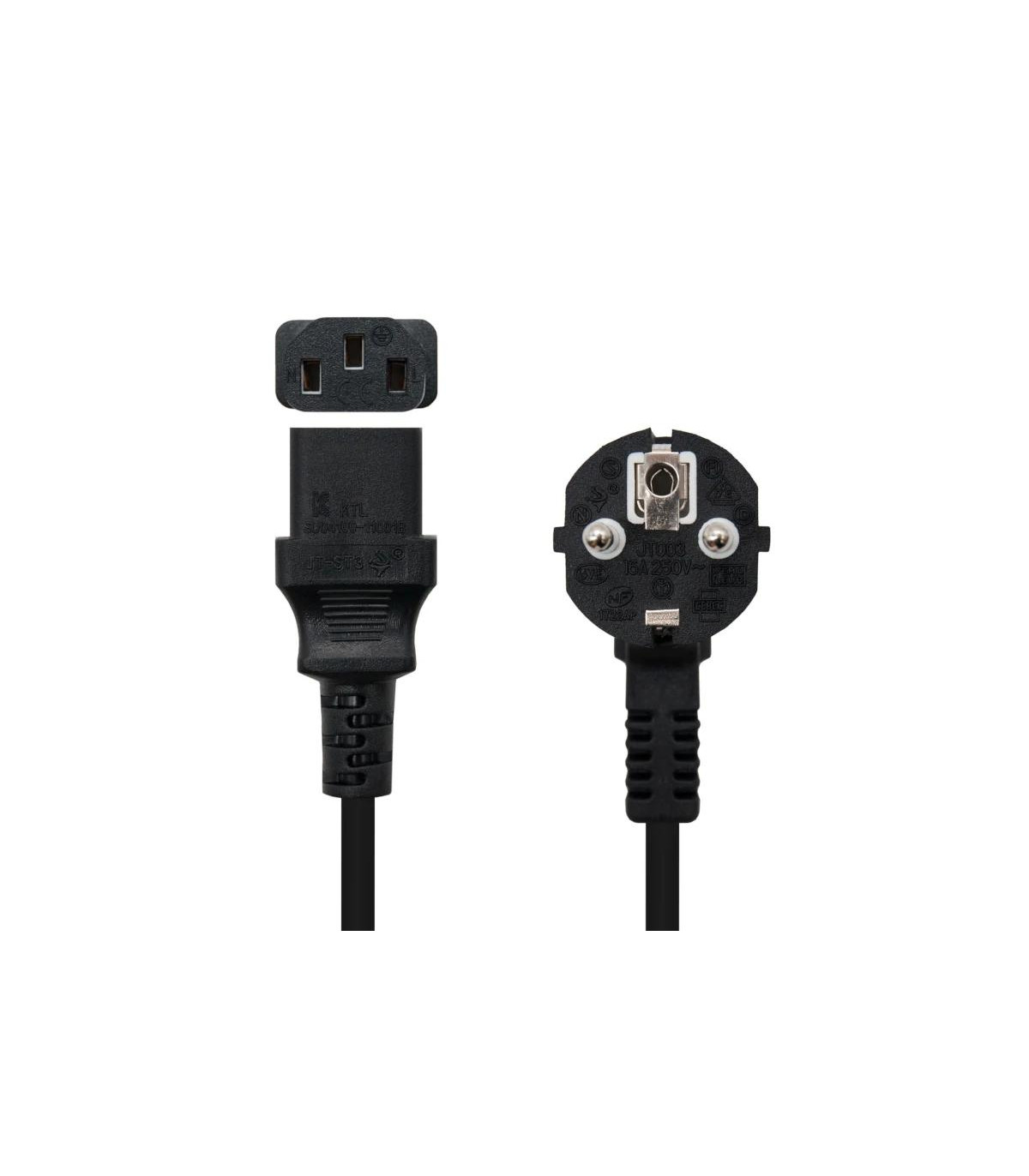 Nanocable Cable Alimentación CPU CEE7-M-C13-H 2M