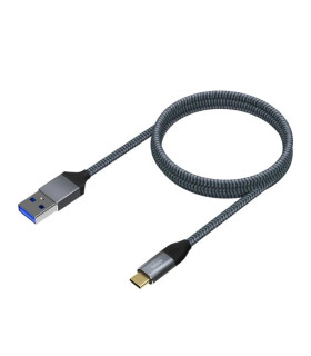 Aisens Cable USB 3.1 Gen2 Alu 3A CM-AM Gris 2.0M