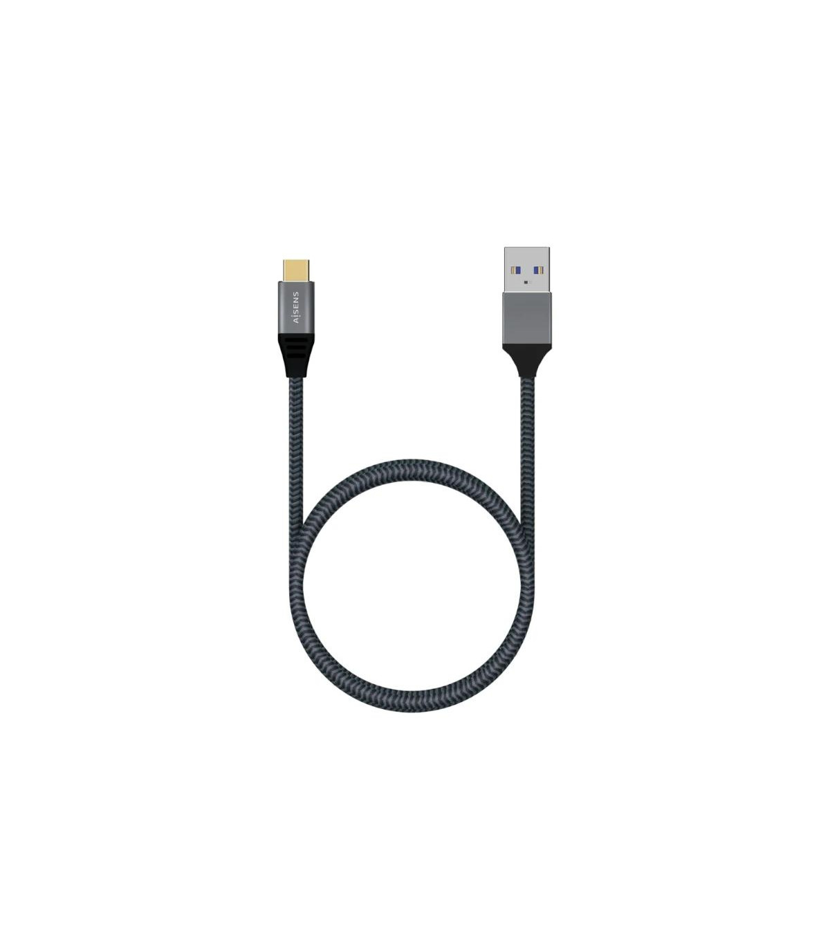 Aisens Cable USB 3.1 Gen2 Alu 3A CM-AM Gris 2.0M