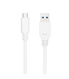 Nanocable Cable USB 3.1 Gen2 USB-C/A 0,5 M Blanco