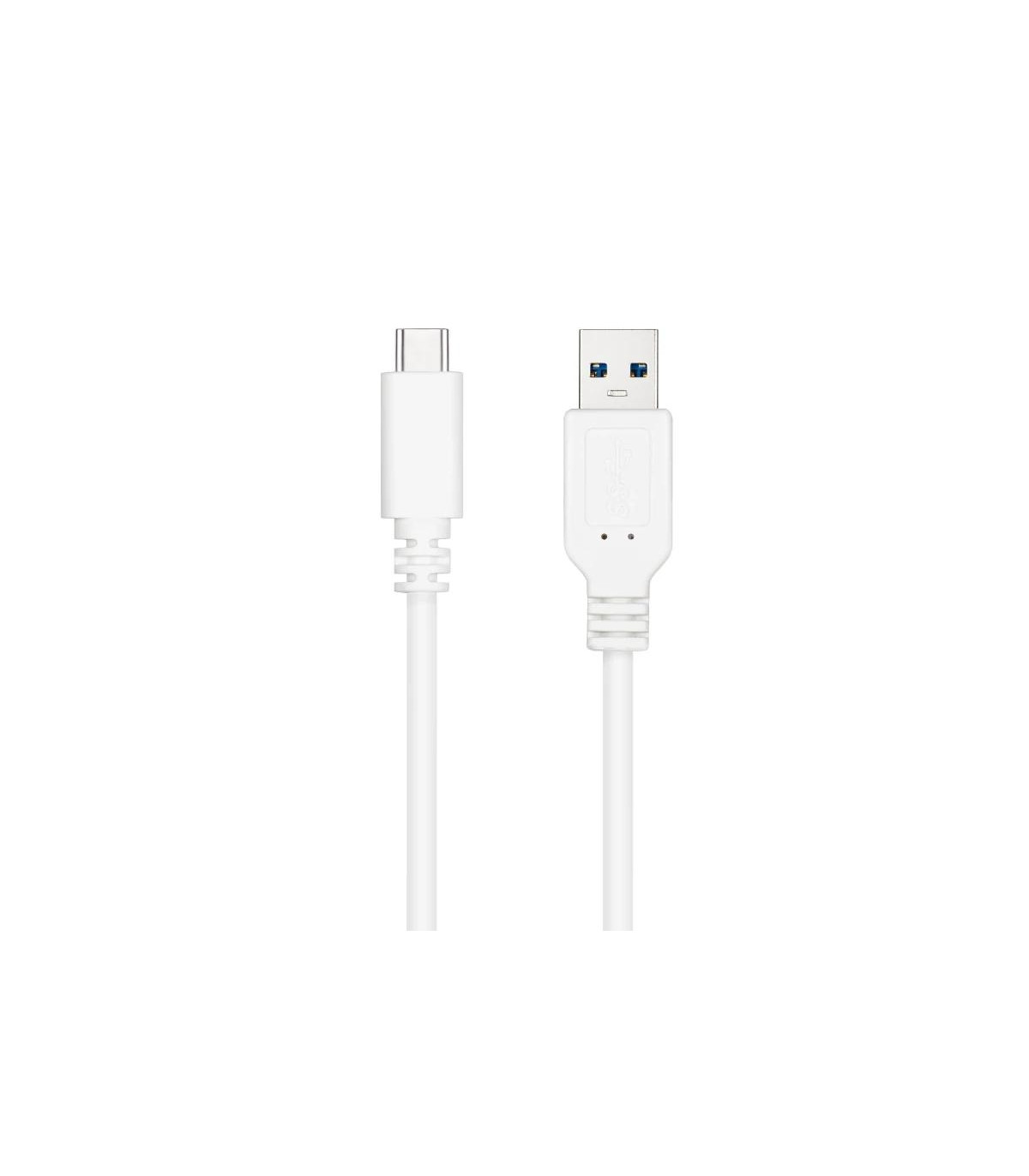 Nanocable Cable USB 3.1 Gen2 USB-C/A 0,5 M Blanco