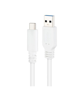 Nanocable Cable USB 3.1 Gen2 USB-C/A 0,5 M Blanco