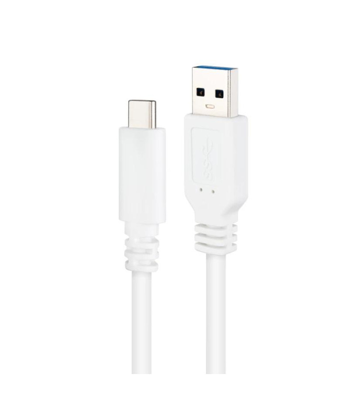 Nanocable Cable USB 3.1 Gen2 USB-C/A 0,5 M Blanco