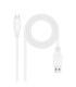 Nanocable Cable USB 3.1 Gen2 USB-C/A 1 M Blanco
