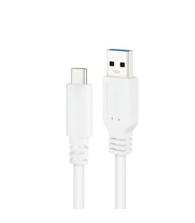 Nanocable Cable USB 3.1 Gen2 USB-C/A 1 M Blanco