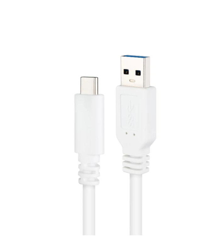 Nanocable Cable USB 3.1 Gen2 USB-C/A 1 M Blanco