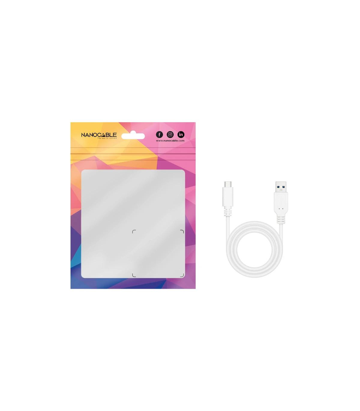 Nanocable Cable USB 3.1 Gen2 USB-C/A 1 M Blanco