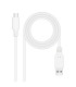 Nanocable Cable USB 3.1 Gen2 USB-C/A 2 M Blanco
