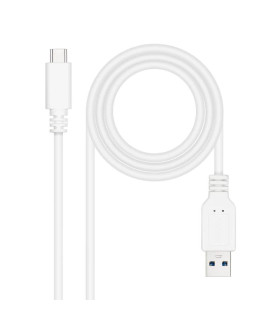 Nanocable Cable USB 3.1 Gen2 USB-C/A 2 M Blanco