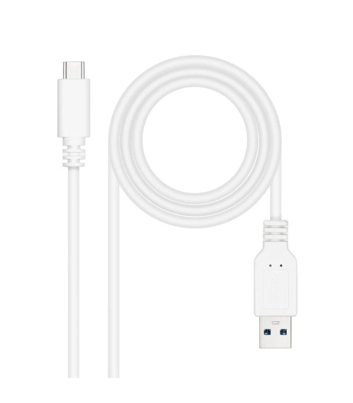 Nanocable Cable USB 3.1 Gen2 USB-C/A 2 M Blanco