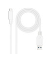 Nanocable Cable USB 3.1 Gen2 USB-C/A 2 M Blanco