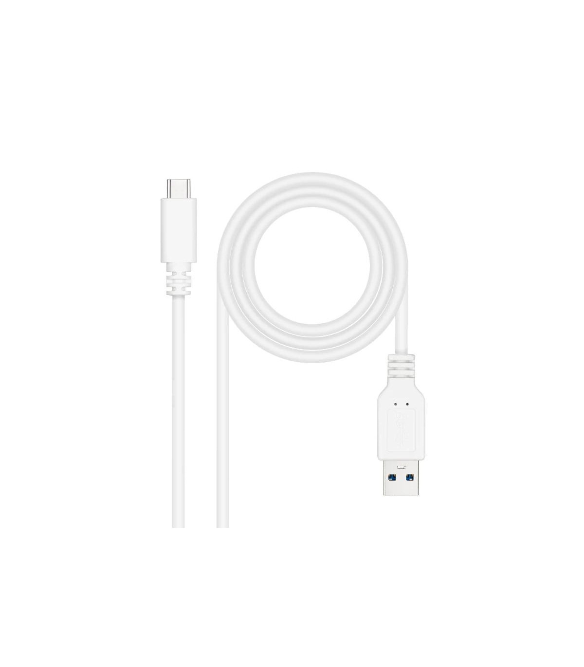 Nanocable Cable USB 3.1 Gen2 USB-C/A 2 M Blanco