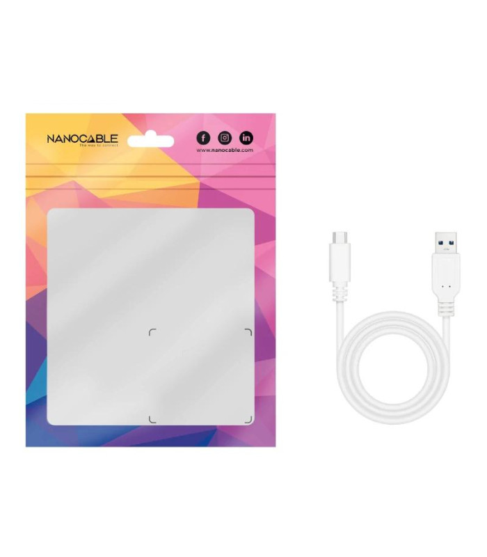 Nanocable Cable USB 3.1 Gen2 USB-C/A 2 M Blanco