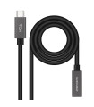 Nanocable Cable USB 3.2 Gen2 USB-C M/H 0,5 M Negro