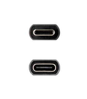 Nanocable Cable USB 3.2 Gen2 USB-C M/H 0,5 M Negro