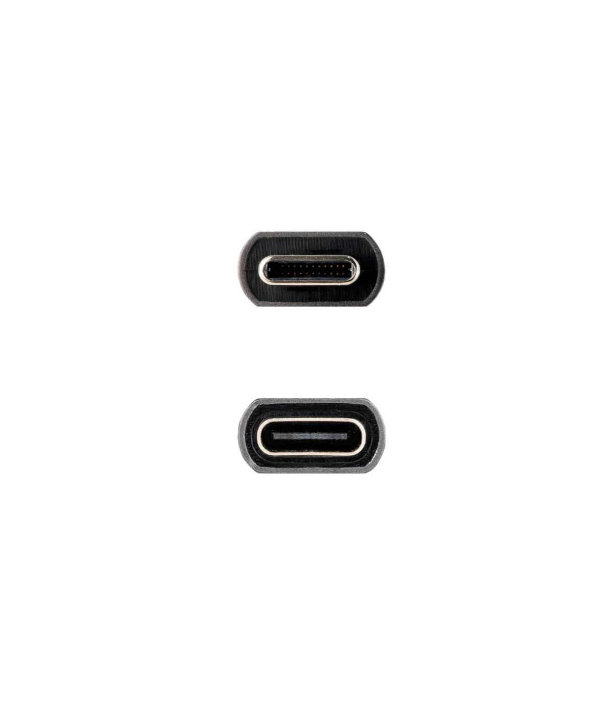 Nanocable Cable USB 3.2 Gen2 USB-C M/H 0,5 M Negro