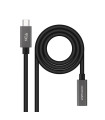 Nanocable Cable USB 3.2 Gen2 USB-C M/H 1,5 M Negro