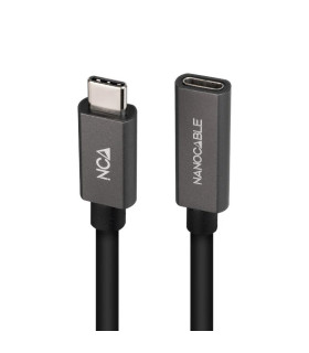 Nanocable Cable USB 3.2 Gen2 USB-C M/H 1,5 M Negro