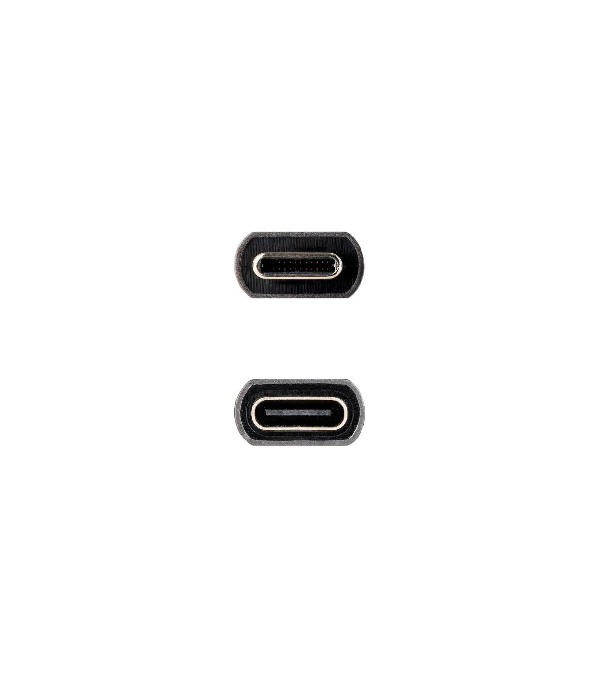 Nanocable Cable USB 3.2 Gen2 USB-C M/H 1,5 M Negro