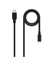 Nanocable Cable USB 2.0 3A USB-C-M/M 1.5M Negro
