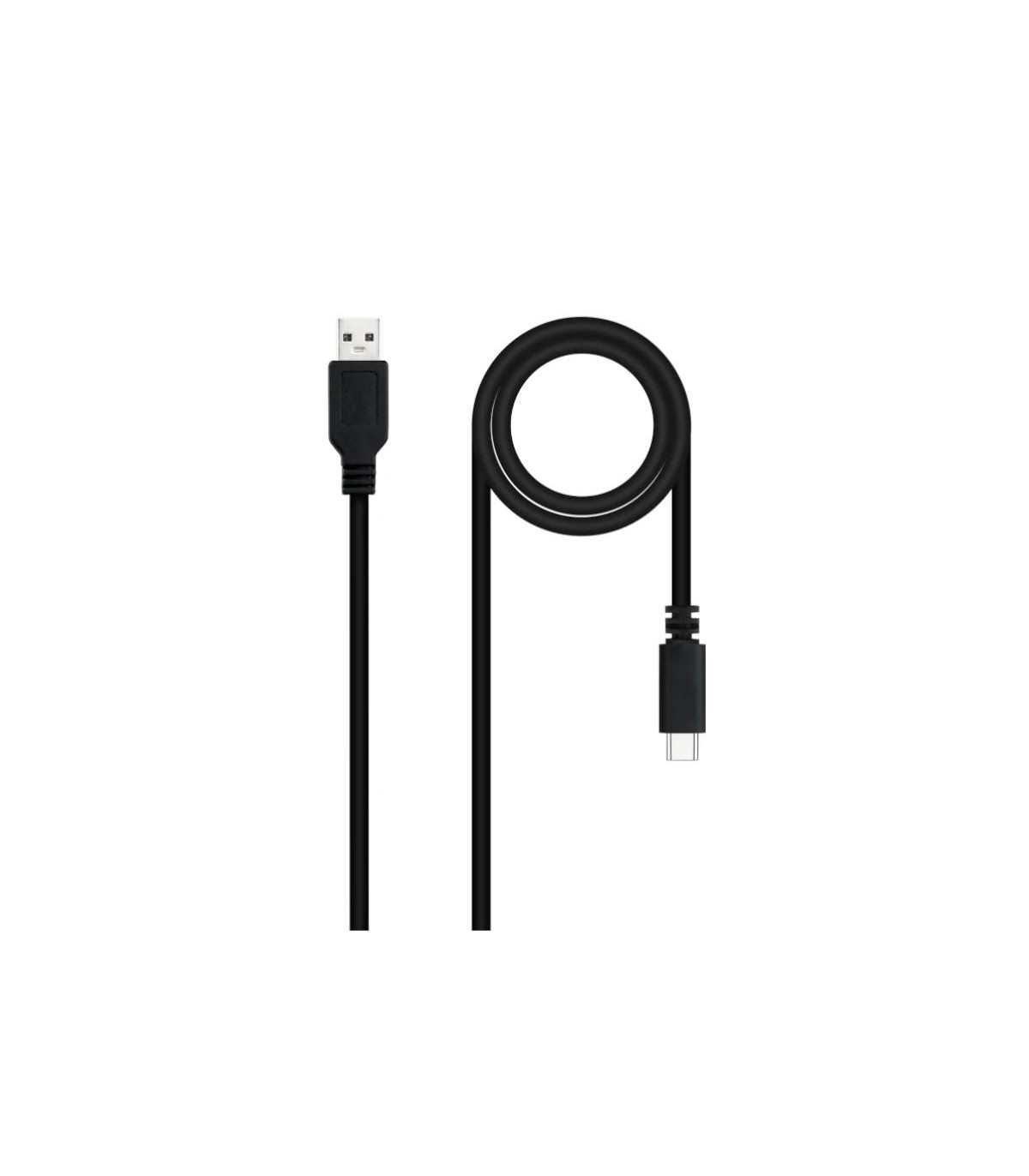 Nanocable Cable USB 2.0 3A USB-C-M/M 1.5M Negro
