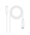 Nanocable Cable USB 2.0 3A USB-C-M/M 1.5M Blanco