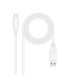 Nanocable Cable USB 2.0 3A USB-C-M/M 1M Blanco