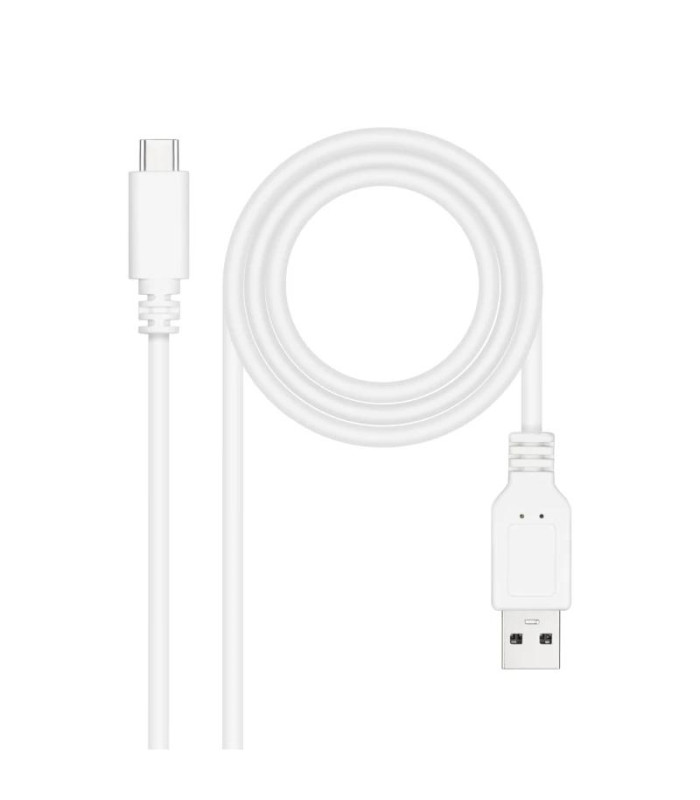 Nanocable Cable USB 2.0 3A USB-C-M/M 1M Blanco