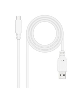 Nanocable Cable USB 2.0 3A USB-C-M/M 3M Blanco