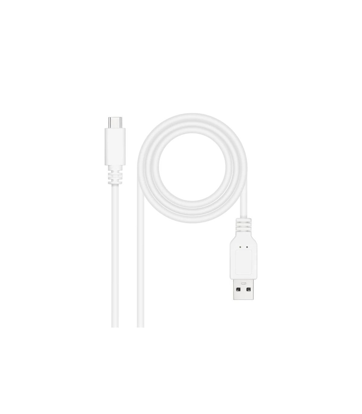 Nanocable Cable USB 2.0 3A USB-C-M/M 3M Blanco